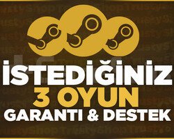 İstediğiniz 3 Oyun + Ömür Boyu Garanti & Destek