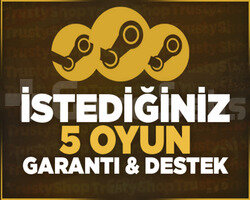İstediğiniz 5 Oyun + Ömür Boyu Garanti & Destek