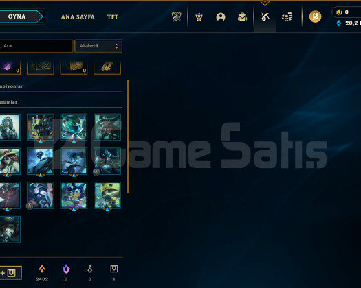 / EUW/ ZÜMRÜT 4 / 13 KOSTÜM / SMURF HESAP /