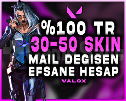 MAİL DEĞİŞEN / TR SUNUCU 30-50 SKİN VALORANT HESAP