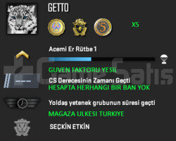 3 MADALYA | CSGO PRIME | MAGAZA TR YESIL FAKTOR