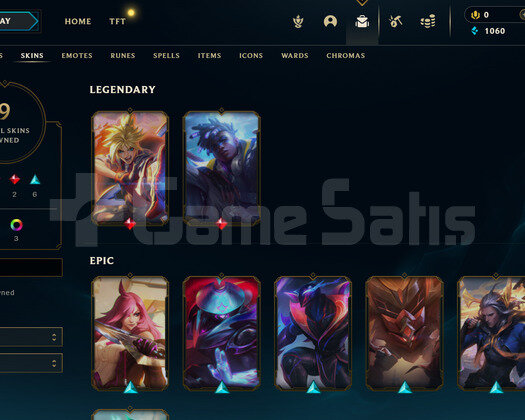 TR Zümrüt 3 | 9 Kostüm - 44 Hero | LoL Hesap
