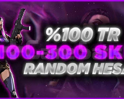 100-300SKİN TR SERVER GARANTİLİ ULTRA VİP RANDOM