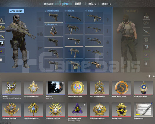 CSGO 12 MADALYA+63 LEVEL STEAM 100 OYUN