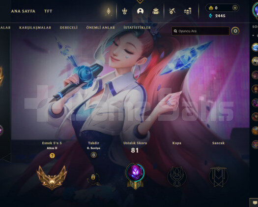 GOLD 2 LOL TR MAİL DEĞİŞEN 6 SKİNLİ HESAP