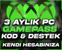 3 Aylık Kod Kendi Hesabına Xbox Gamepass PC