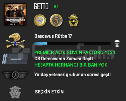 PREMIER ACIK | CSGO PRIME | GUVEN FAKTORU YESIL