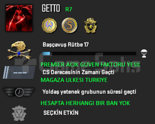 PREMIER ACIK | CSGO PRIME | MAGAZA TR YESIL FAKTOR