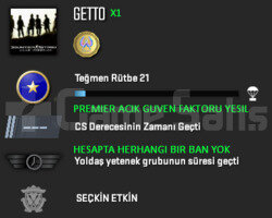 PREMIER ACIK | CSGO PRIME | GUVEN FAKTORU YESIL