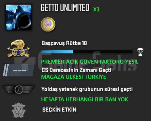 PREMIER ACIK | CSGO PRIME | MAGAZA TR YESIL FAKTOR