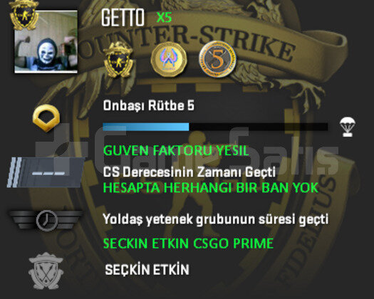 3 MADALYA | CSGO PRIME | GUVEN FAKTORU YESIL