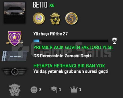 PREMIER ACIK | CSGO PRIME | GUVEN FAKTORU YESIL