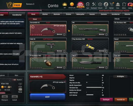 34 Level Sınırsızlı Zula Hesabı