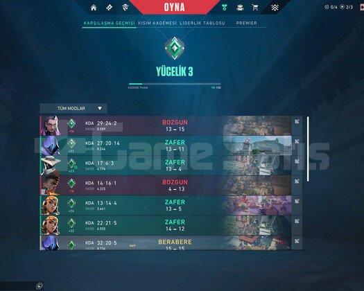 Yücelik 3 Fresh hesap