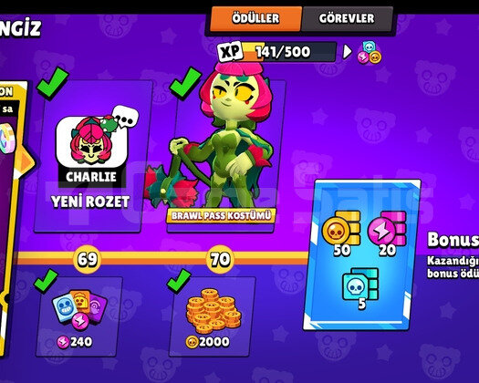 31k brawl passlı 73 karakter full artı full hesap