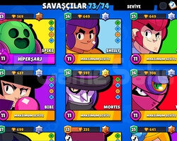 31k brawl passlı 73 karakter full artı full hesap