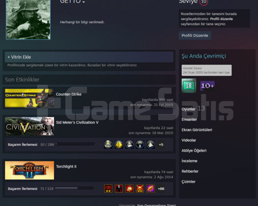 10 + 5 YIL JETONLU YEŞİL FAKTÖR CSGO PRİME HESAP