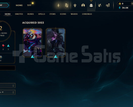 TR Gold 2 | 2 Kostüm - 36K Mö | LoL Hesap