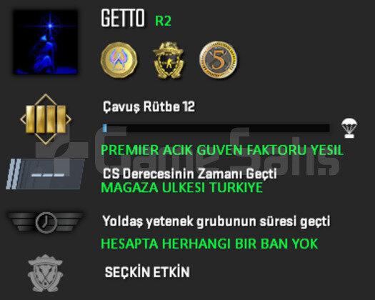 PREMIER ACIK | CS2 PRIME | MAGAZA TR YESIL FAKTOR