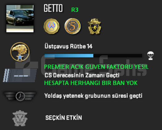 PREMIER ACIK | CS2 PRIME | GUVEN FAKTORU YESIL