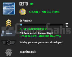 CS2 PRIME | GUVEN FAKTORU YESIL | MADALYALI