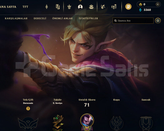 True Damage Qiyana 30 level Rank hazır