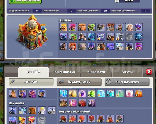 COC BİNA 16 GELİŞTİRMELİK EFSANE HESAP