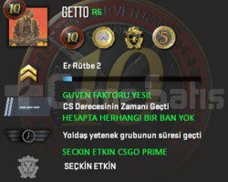4 MADALYA | CS2 PRIME | GUVEN FAKTORU YESIL