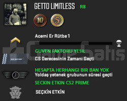 10 + 5 YIL JETONLU YEŞİL FAKTÖR CSGO PRİME HESAP