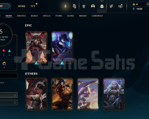 TR Zümrüt 4 | 6 Kostüm - 30 Hero | LoL Hesap