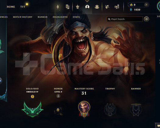 TR Zümrüt 4 | 6 Kostüm - 30 Hero | LoL Hesap
