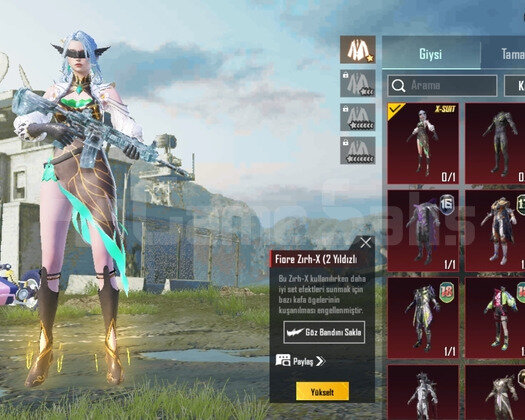 Buz 5 + x suit 2 lvl + yeni ump + 2 malzeme 47 d