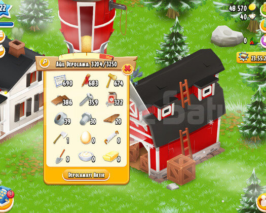 22 LEVEL 3250 DEPOLU ARAZI+AMBAR DOLU OYUN