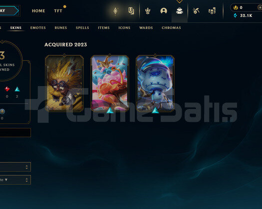 TR Unranked | 3 Kostüm - 32K Mö | LoL Hesap