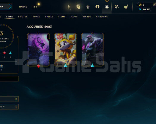 TR Unranked | 3 Kostüm - 40K Mö | LoL Hesap