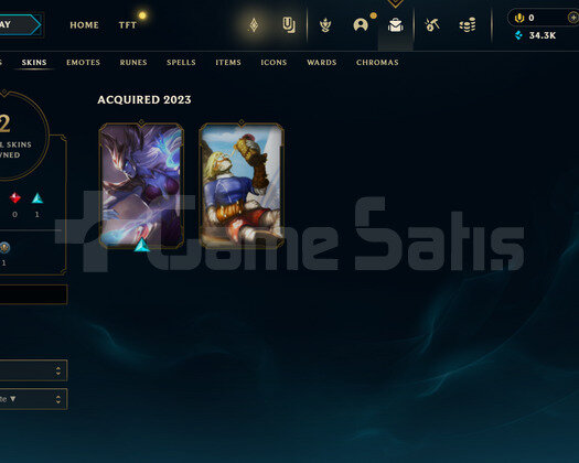 TR Unranked | 2 Kostüm - 34K Mö | LoL Hesap