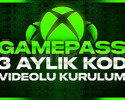 3 Aylık Kod Xbox Gamepass Videolu Anlatım