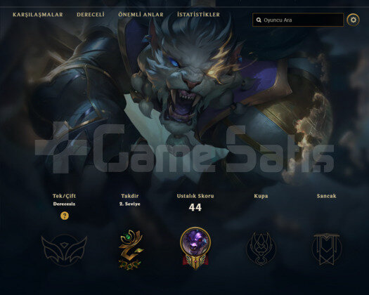 45 LEVEL / 2 RENGAR KOSTÜMÜ