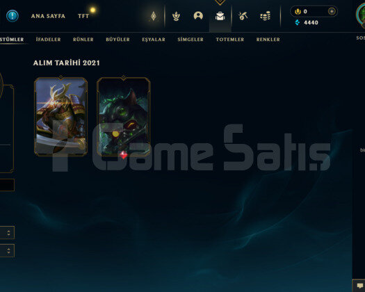 EUW HANDMADE 43 ŞAMPİYON 2 KOSTÜM GANİMETLİ HESAP