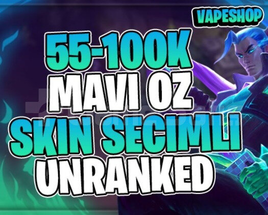 TR-EUW +55K SKİN SEÇİLEBİLİR 30 LEVEL UNRANKED