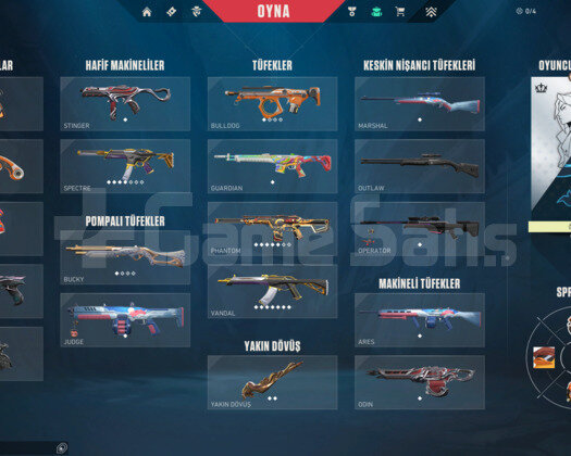 7 BIÇAK 10 VANDAL 10 PHANTOMLU ACC!