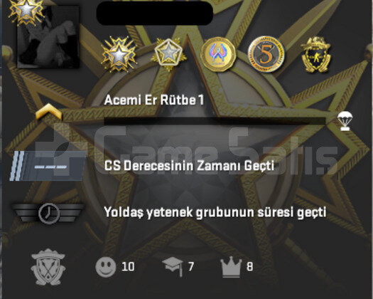5 MADALYALI FACEİT KAYITSIZ CS HESABI
