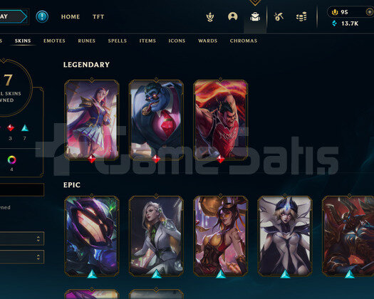 TR Plat 2 | 17 Kostüm - 13K Mö | LoL Hesap