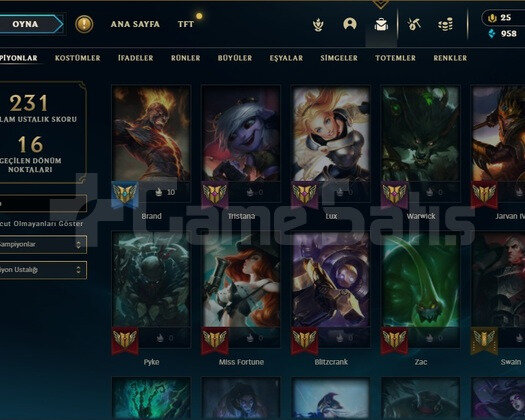 Westte 126 Lv Unranked hesap