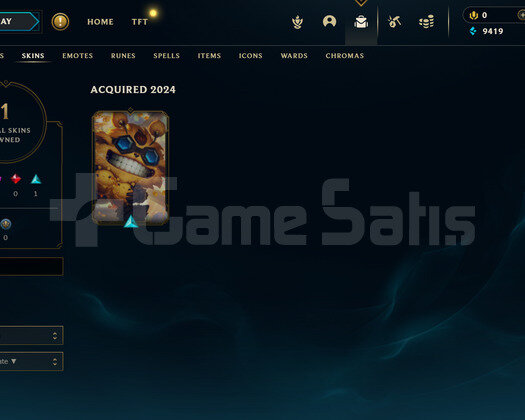 TR Unranked | 1 Kostüm - 9K Mö | LoL Hesap