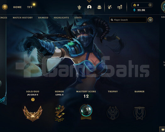 TR Gold 2 | 1 Kostüm - 22K Mö | LoL Hesap