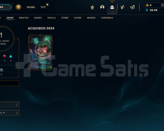 EUW Gold 1 | 1 Kostüm - 28K Mö | LoL Hesap