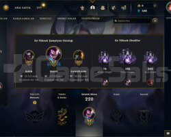 EUNE 145 LEVEL 217K YASUO 21 RARE SKIN UNRANKED