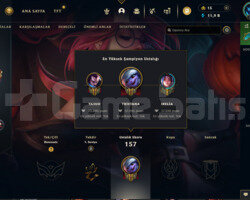 65 LEVEL 18 SKIN MAINLIK LOL HESABI