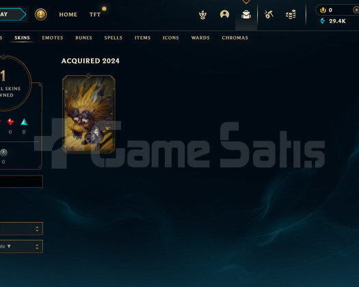 EUW Gold 2 | 1 Kostüm - 29K Mö | LoL Hesap